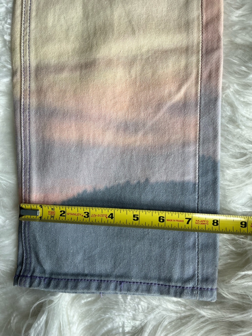 🆕 BDG URBAN OUTFITTERS JEANS 28 COWBOY JEAN SCENIC SUNSET OMBRE PASTELS SEAGULLS - Picture 12 of 12